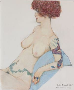 Artwork Title: Girl with Snake Tattoo