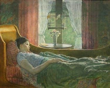 Artwork Title: Girl on Couch (also known as Girl in Bed)