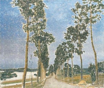 Artwork Title: Road Bordered by Trees