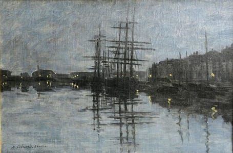 Artwork Title: Port of Dieppe at Night