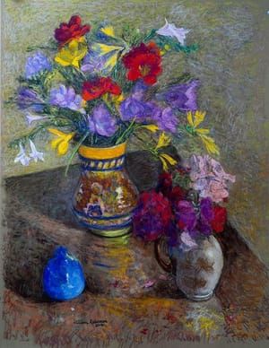 Artwork Title: Freesias and Geraniums