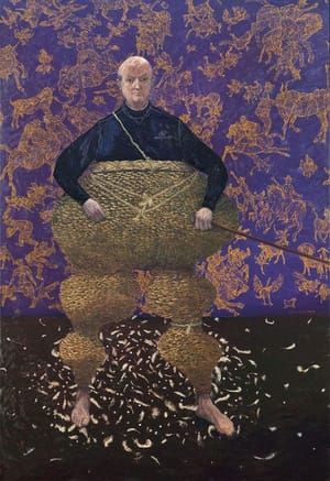 Artwork Title: Self Portrait with Basket