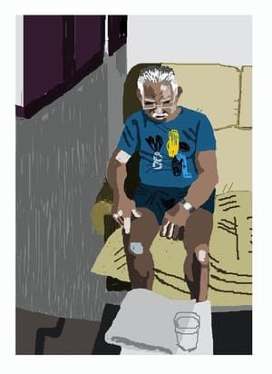 Artwork Title: Dad Asleep