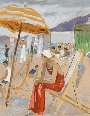Artwork Title: The Red Pajamas - Alassio