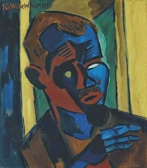 Artwork Title: Self Portrait with Raised Hand
