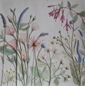 Artwork Title: Summer - Lisianthus, Fuchsia