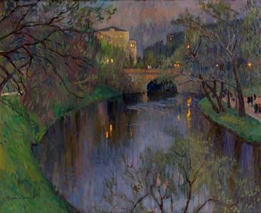 Artwork Title: Twilight in Riga