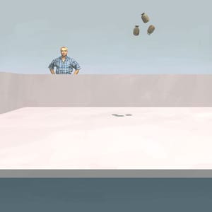 Artwork Title: Crazy Farmer watches patented pineapples