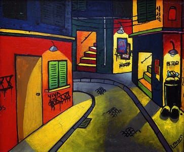 Artwork Title: Drawing of a street