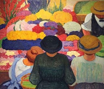 Artwork Title: Flower market on the Bürkliplatz