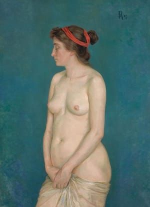 Artwork Title: Akt auf Blau (Akt auf Blau)