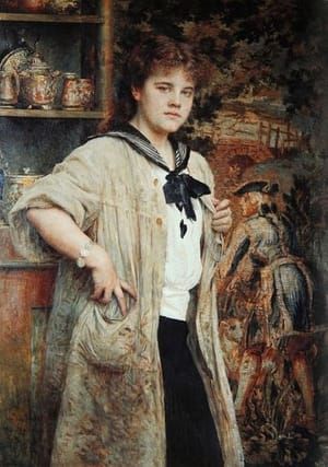 Artwork Title: Young Artist, Portrait of the Artist’s Daughter