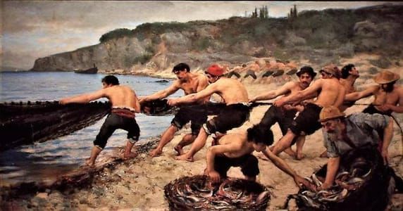 Artwork Title: Dalmatinski ribari (Dalmatian Fishermen)