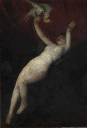 Artwork Title: Nude with a Parrot