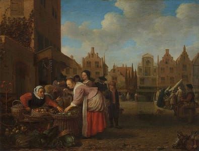 Artwork Title: The Grote Markt in Rotterdam
