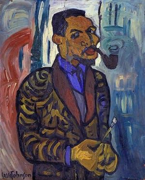 Artwork Title: Self-Portrait with Pipe, c