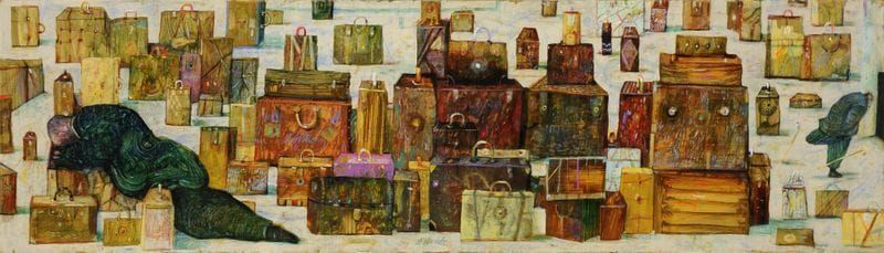 Artwork Title: Troppe valigie per un così breve viaggio (Too Many Suitcases for Such a Short Trip)