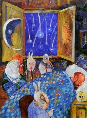 Artwork Title: In compagnia di notte  (Night Company)