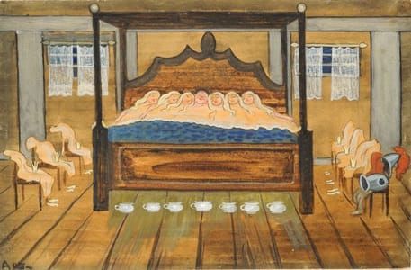 Artwork Title: Illustration from The Tale of the Six Princesses
