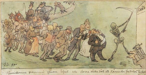 Artwork Title: Människans promenad genom lifvet och deras olika sätt därunder fördriva tiden