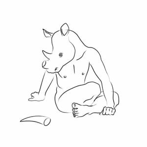 Artwork Title: Black & White drawings // The last unicorn