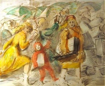 Artwork Title: Christmas Shoppers #2