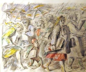 Artwork Title: Christmas Shoppers #3