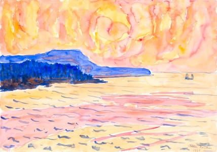 Artwork Title: Watercolor no. 6, Blue Coast