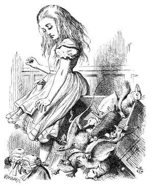 Artwork Title: Alice Growing Tall in Court