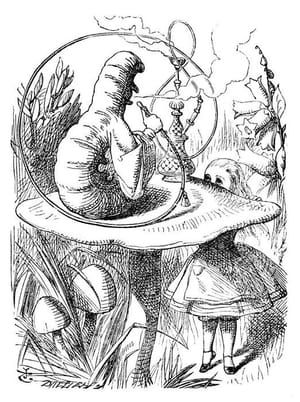Artwork Title: Alice and the Catepillar