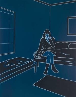 Artwork Title: Woman Sitting on a Bed