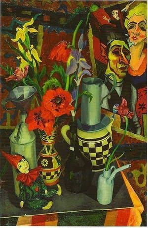 Artwork Title: Still Life with Two Pitchers (SelfPortrait with Ilse and a Doll)