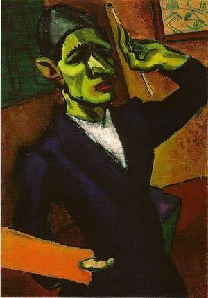 Artwork Title: Self Portrait with Orange Palette