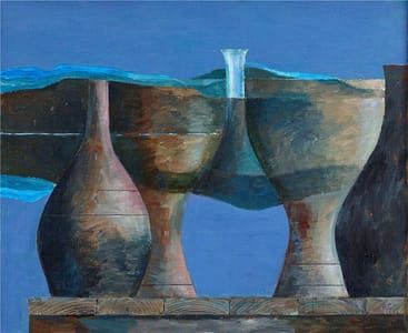 Artwork Title: Landscape with Vases