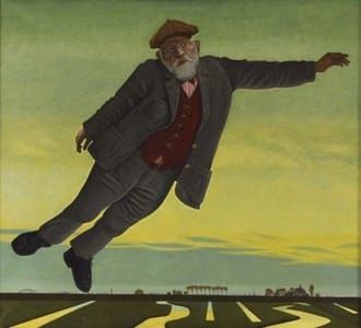 Artwork Title: Zelfportret boven de polder (Self Portrait over the Polder)