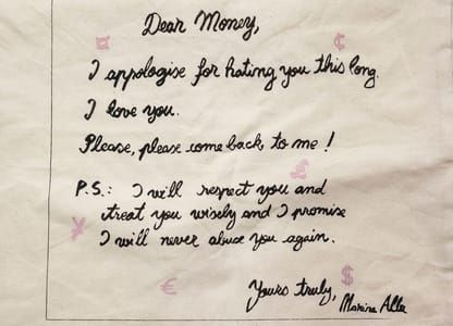 Artwork Title: Dear Money