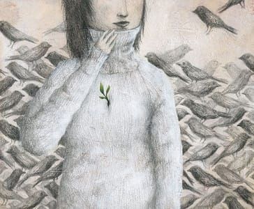 Artwork Title: Illustration for a poem by Vladimir Holan, One Hundred and Four Windows