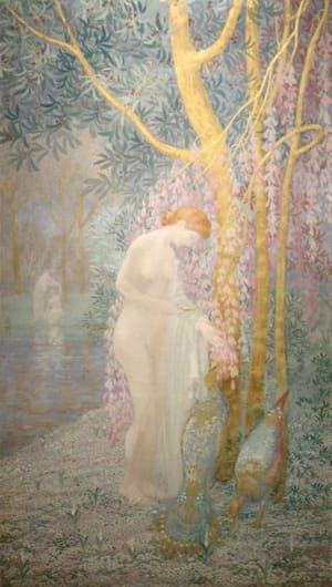 Artwork Title: Woman with Peacocks