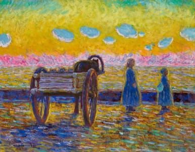 Artwork Title: Sunset over Grassland