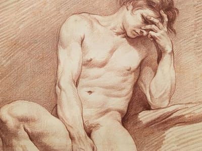 Artwork Title: Homme nu assis de face