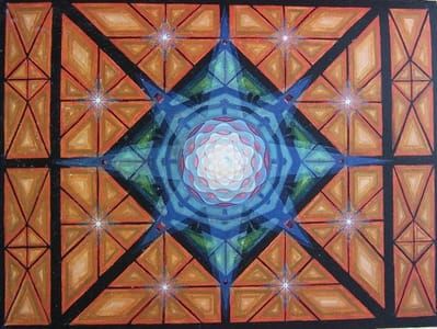 Artwork Title: Illustration from The Red Book by C. G. Jung, Window Opening onto Eternity, page 159