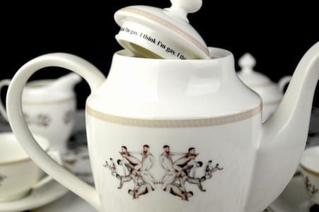 Artwork Title: I Think I'm Gay (tea set)