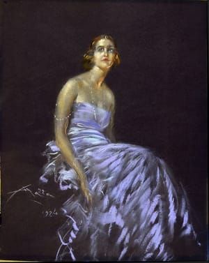 Artwork Title: Donna in abito viola