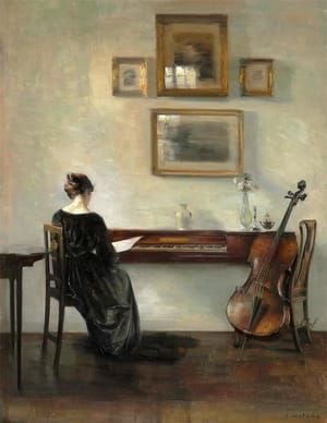 Artwork Title: Interior with a Woman Seen from Behind