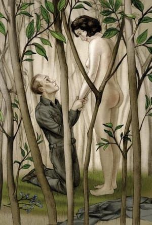 Artwork Title: 1984 - ‘He knelt down before her and took her hands in his.’