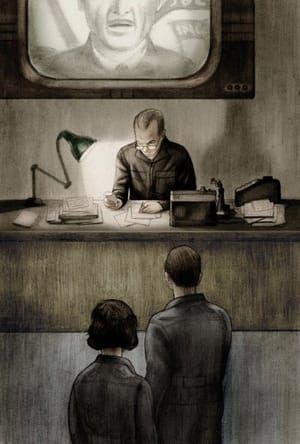 Artwork Title: 1984 - ‘At the far end of the room, O’Brien was sitting at a table under a green-shaded lamp.’