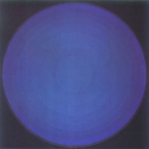 Artwork Title: Blauer kreis auf schwarz