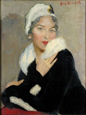Artwork Title: Portrait Marie-Jeanne aux hermines