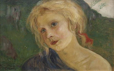 Artwork Title: Girl with Red Ribbon