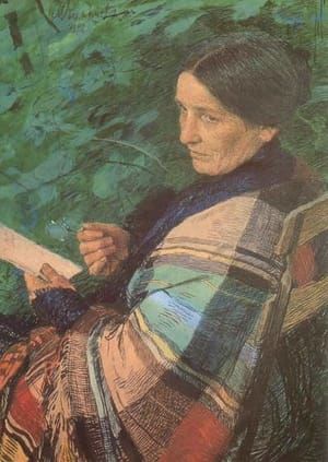 Artwork Title: Josefa Vejrych in Scottish Plaid